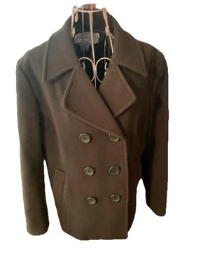 Abrigo para mujer Chadwicks of Boston verde doble botonadura talla 12 Foto 1 de 2