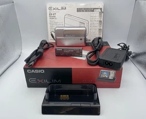 [Working] CASIO EXILIM EX-V7 Silver Digital Camera w/Charger Box & Accessories - Picture 1 of 17