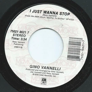 Gino Vannelli - I Just Wanna Stop (7", Single, RE) - Picture 1 of 2
