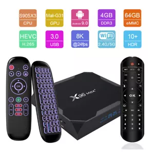 Amlogic S905X3 X96 Max+ Plus Quad Core 4GB/64GB Android 8K HDR Doble WiFi TV Box - Imagen 1 de 15