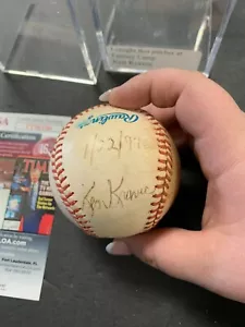 BASEBALL FIRMATO A MANO KEN KRAVEC RAWLINGS CON CUBO GRATUITO JSA/COA RF 11422 - Foto 1 di 8