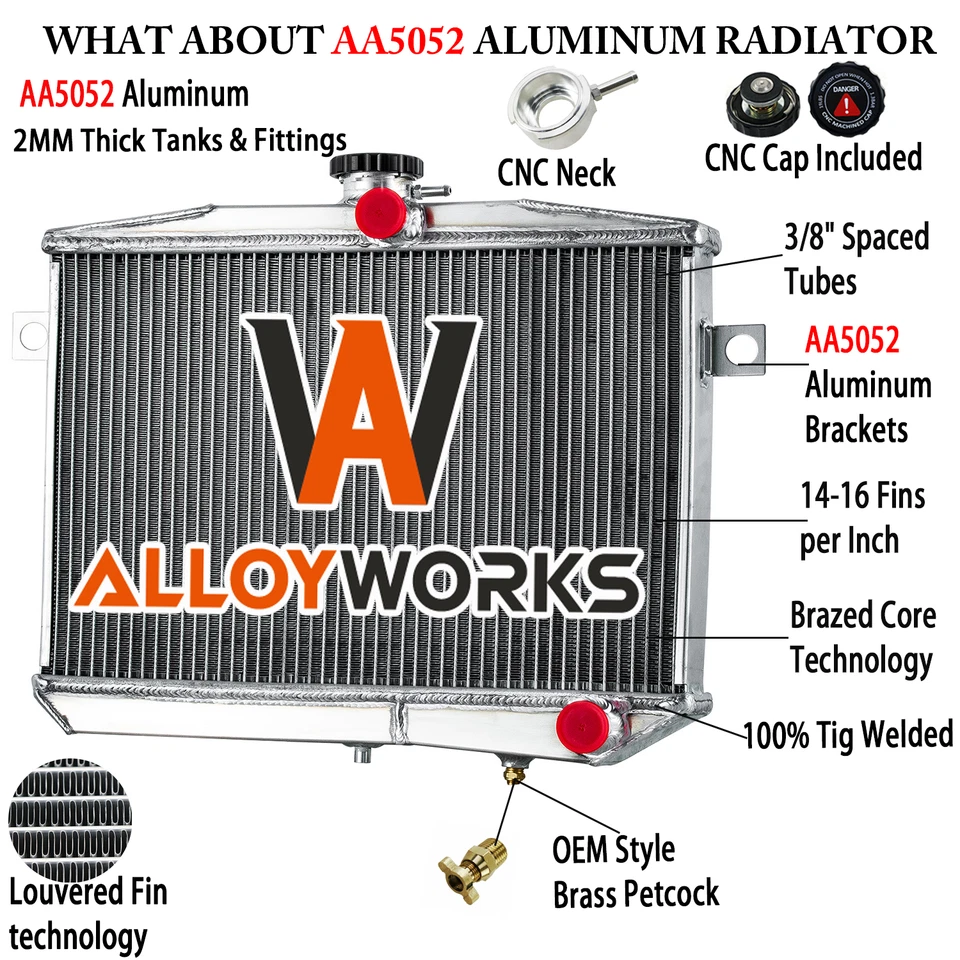 3 Row Aluminum Radiator For 1959-1970 62 1965 Volvo Amazon P1800 W/B18 B20 GT MT Foto 1 de 4