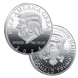 Moneda de 20 piezas de plata President Challenge Keep Americe Great EAGLE 2024 Donald Trump - Imagen 1 de 6