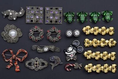 Judith Jack 纯银镀金 Marcasite 多石珠宝 21 件装 — 第 1/4 张图片