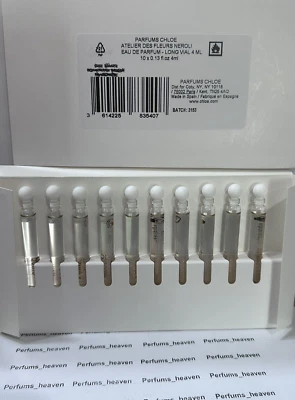 10x Chloe Atelier Des Fleurs NEROLI frasco largo .13 oz / 4 ml EDP (LOTE DE 10) Foto 1 de 3