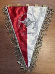 13° Régiment de Dragons Parachutistes, 2 ESCADRON fanion cannetille, 29 x 19 - Imagen 1 de 2