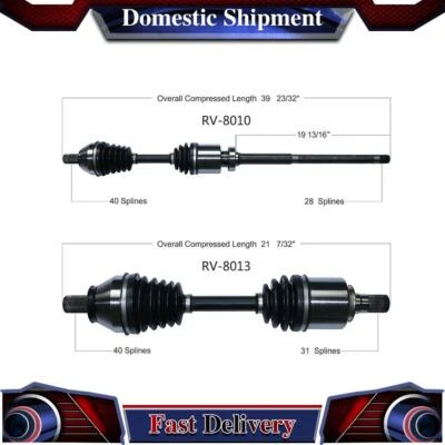 2X Eje CV delantero izquierdo derecho TrakMotive eje articulado para Land Rover LR2 2008-2012 Foto 1 de 3