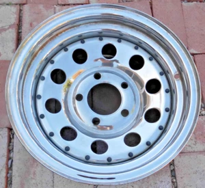 1995 AMERICAN RACING ( A.R.E. ) 14" x 7" CHROME MOD STEEL WHEEL. 5 LUG x 4.75". - Picture 1 of 13