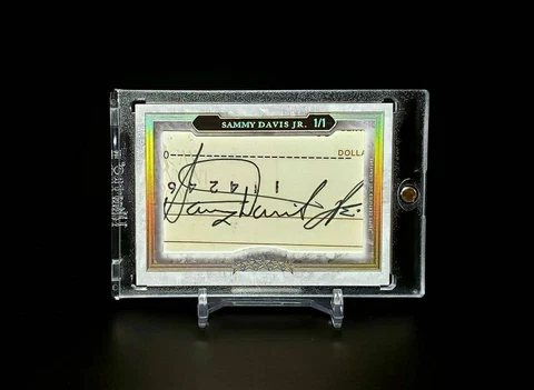 2020 Topps 5 Star BBall Cut Signature Sammy Davis Jr Historical Auto 1/1 Signed Cover