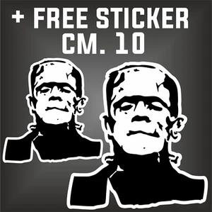 adesivo Frankenstein decal autocollant aufkleber pegatina + 1 FREE STICKER cm.10 - Imagen 1 de 1