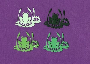 Tarjetas de álbum de recortes troquelados FROG IN POND - Imagen 1 de 1
