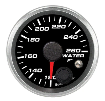 Speedhut 2-1/16" (52mm) Water Temp Gauge 120-260F (w/ warning) - Image 1 of 4
