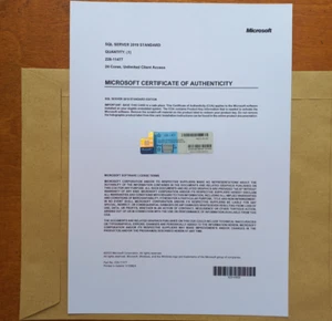 Microsoft SQL Server 2019 Standard 24 Core License unlimited User CALs 228-11477 - Photo 1/9
