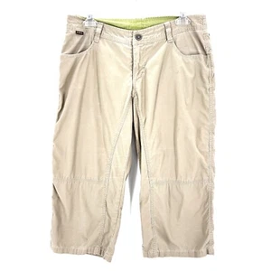 Kuhl Dry Pants Women’s Hiking Outdoor Stretch Beige Capri Crop Quick Dry Sz 8 - Picture 1 of 9