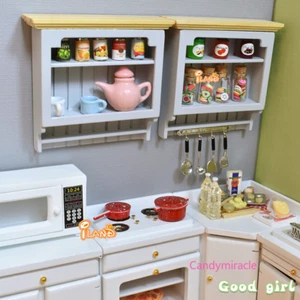 Maßstab 1:12 Puppenhaus Miniatur Wandschrank Schrank Küchen Holz Möbel Zubehör - Picture 1 of 15