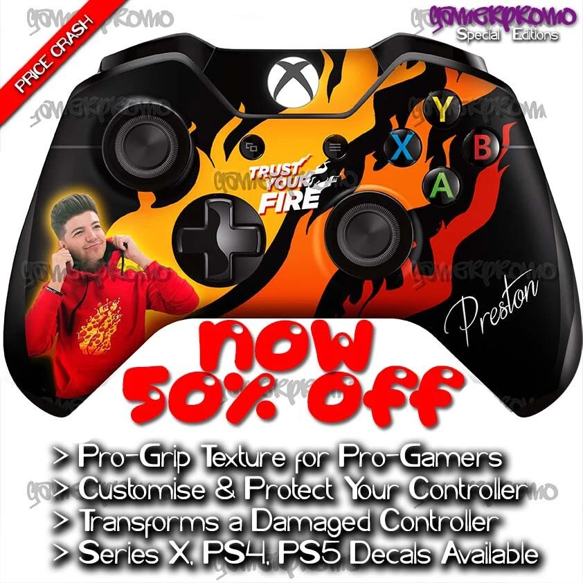 Preston Youtuber Controller Decal - Xbox One - You Tube Gamer Decal - Image 1 of 1