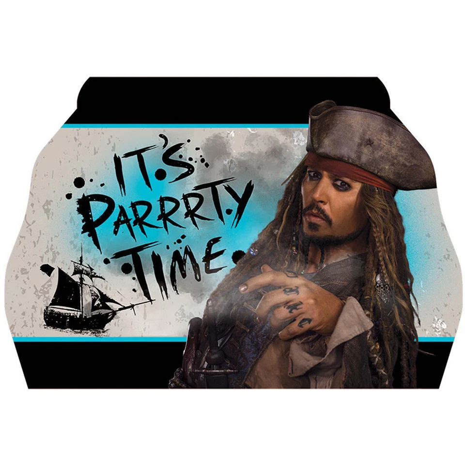 Pirates of the Caribbean Dead men tell no tales Party Supplies Invitations 8ct. - Image 1 of 1