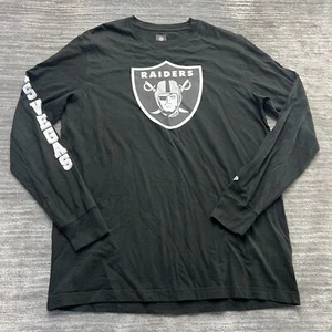 Las Vegas Raiders Shirt Size L Mens Long Sleeve Football NFL Black - Picture 1 of 7