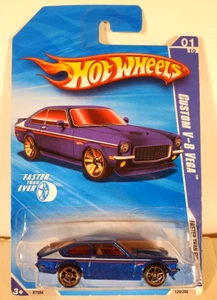 2010 Hot Wheels Faster Then Ever, Dark Blue Custom Vega  V-8  #1 of 10 - Picture 1 of 4