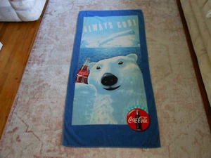 Coca Cola Beach Towel "Always Cool" "Always Coca Cola" - Picture 1 of 10