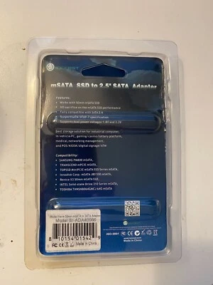 mSATA Adapter SYBA SI-ADA40066 50mm mSATA SSD to 2.5in SATA Converter Adapter - Image 1 of 2