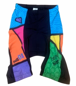VOmax PMC08 Pan Mass Challenge PMC 2008 Cycling Racing Padded Shorts Size L Neon - Picture 1 of 11