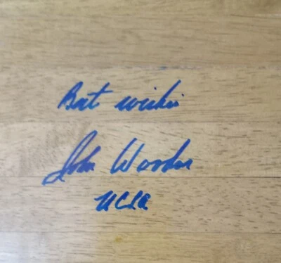 Tablones de piso firmados de madera Kareem Abdul Jabbar & John - firmados en mi presencia... Foto 1 de 4