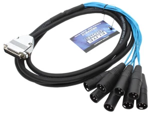 Elite Core 10' 25-pin D-Sub DB25 to 8 XLR Male 10ft Audio Cable Breakout Snake - Picture 1 of 5