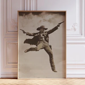 Póster impreso arte de pared vaquero del salvaje oeste vintage - Imagen 1 de 6