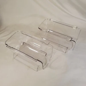Set of 2 Fridge Organizer Bottle Rack, Stackable Wine Rack Plastic Holder - Picture 1 of 6