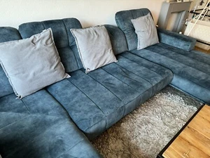 Couchgarnitur Sofa 3,90x2,20 m, Petrol, 2 Jahre alt, wie NEU, Neupreis 3600€ - Bild 1 von 3