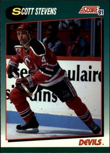 1991-92 Score Rookie Traded Devils Hockey Card #45T Scott Stevens
