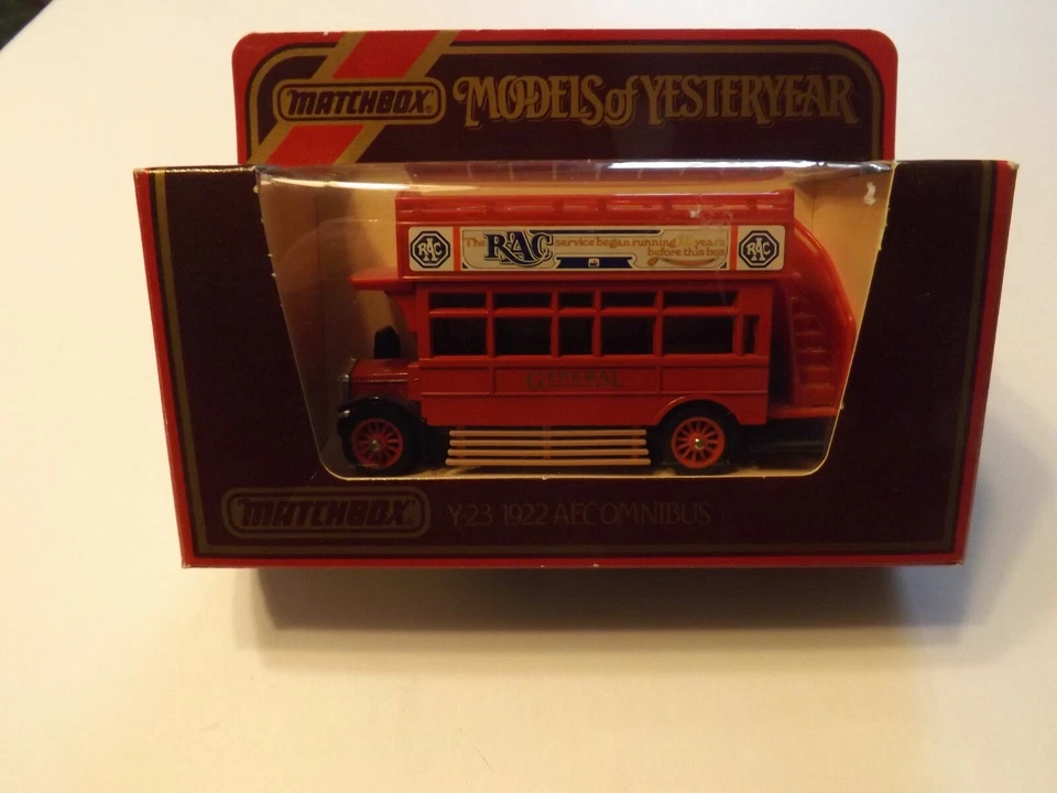 Matchbox Models of Yesteryear Y23 1922 AECOMNIBUS RAC Service -NIB - Image 1 of 1