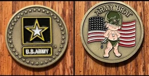US Army Brat Challenge Coin - Picture 1 of 4
