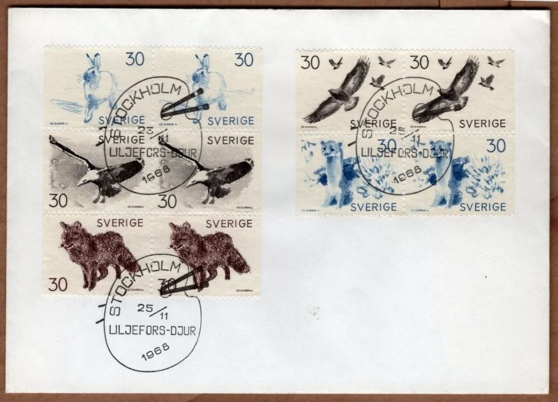 Sweden 1968 birds - animals FDC - Image 1 of 1
