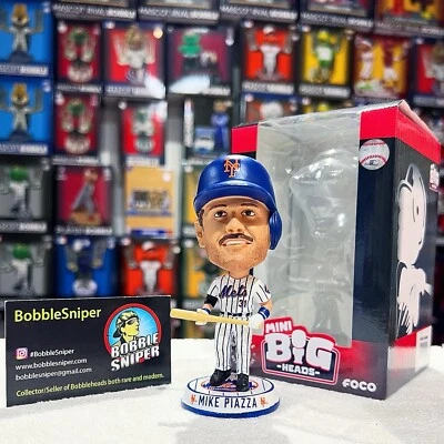 MIKE PIAZZA New York Mets Legend Mini Bighead Exclusivo MLB Bobblehead Foto 1 de 4