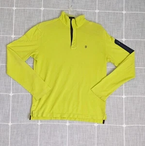 Victorinox Shirt Mens Small Yellow Long Sleeve Base Layer Zip Pullover Outdoor - Picture 1 of 21
