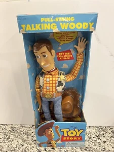 NIB 1995-1996 Toy Story Woody Pull-string Talking Doll Thinkway 16” Original - Picture 1 of 11