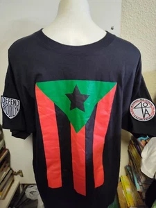 Vintage Spike Lee T Shirt XL Black 40 Acres and A Mule Defend Brooklyn Patches - Picture 1 of 6