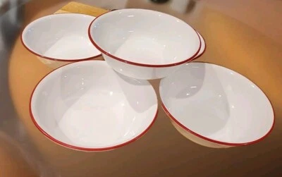 Cuencos de cereal Corelle Vitrelle Bandhani sopa rojo recorte resistente a roturas/chips 5 piezas Foto 1 de 4