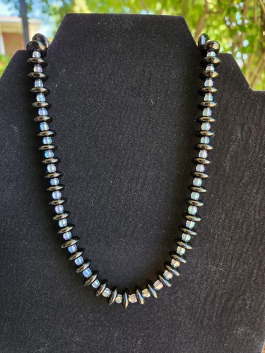 VETEMENTS Collana Perline Vetro Nero Fatta a Mano