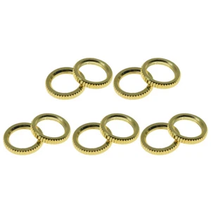 10x USA Thread 15/32" Fine Knurled Guitar Toggle Switch Nut For Gibson Gold - Picture 1 of 1