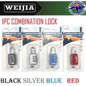 Combination Lock Travel Padlock Locker 3 digit Security Suitcase Luggage Bag Gym - Picture 1 of 18