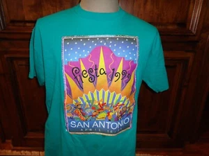Camiseta de algodón vintage años 90 Jerzees Fiesta 1999 San Antonio TX Celebración L Estados Unidos - Imagen 1 de 9
