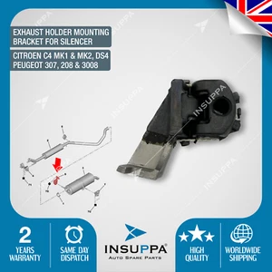 Auspuffhalter Befestigungshalterung für Schalldämpfer für Citroen C4 Peugeot 307 308 3008 - Bild 1 von 14