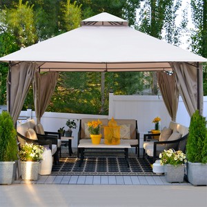 10'x13' Outdoor Patio Gazebo Tent Garden Canopy Shelter with Mosquito Netting