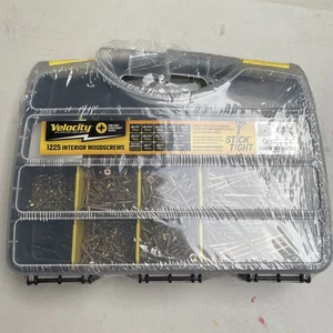 Velocity Interior Wood Screw Assortment Kit In 10 Sizes Stick Tight Tech Zinc Pl - Picture 1 of 5