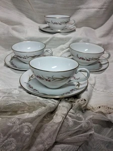 Set Of 4 PRESTIGE  Fine China of Japan Tea Cup and Saucer Looks Almost Unused  - Picture 1 of 14