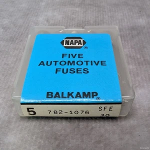 Napa 5 Automotive Fuses Balkamp 782-1076 SFE 30 Nickel Plated Brass Glass Tube - Picture 1 of 3