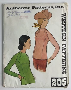 Vintage Authentic Patterns Inc Western Shirt #205 Damen Gr. 14 Neu ungeschnitten - Bild 1 von 5